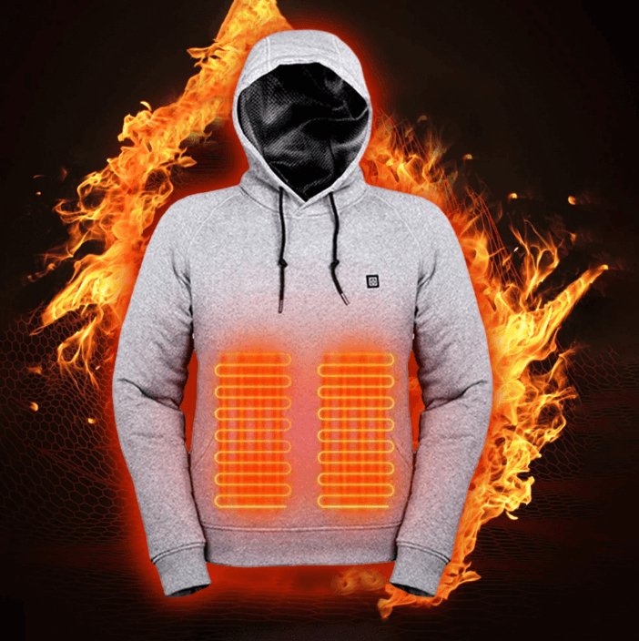 Heated 2024 hoodie blanket